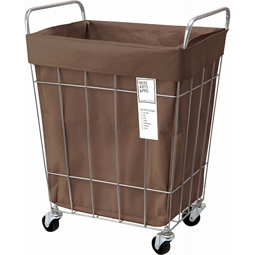 003073 WIRE ARTS & PRO.laundry SQUARE BASKET WITH CASTER 45L | BRID